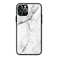 White Marble Patter Glass Case Cover For iPhone 11 Pro Max