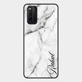 White Marble Patter Glass Case Cover For Iqoo 3 5G