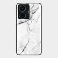 White Marble Patter Glass Case Cover For Iqoo Z6 44W