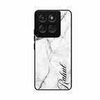White Marble Patter Glass Case Cover For Motorola Edge 60 Fusion 5G
