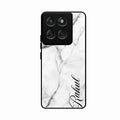 White Marble Patter Glass Case Cover For Motorola Edge 60 Stylus 5G