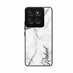 White Marble Patter Glass Case Cover For Motorola Edge 60 Stylus 5G