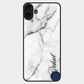 White Marble Patter Glass Case Cover For Nothing Cmf Phone 1