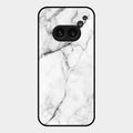 White Marble Patter Glass Case Cover For Nothing Phone 2A 5G