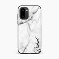 White Marble Patter Glass Case Cover For OnePlus 15R 5G