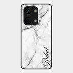 White Marble Patter Glass Case Cover For Oneplus Nord 3 5G