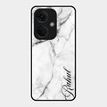 White Marble Patter Glass Case Cover For Oneplus Nord Ce 3 5G