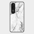 White Marble Patter Glass Case Cover For Oneplus Nord Ce 4 5G