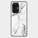 White Marble Patter Glass Case Cover For Oneplus Nord Ce5 5G