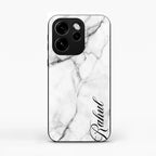 White Marble Patter Glass Case Cover For Oppo Reno15 Pro Mini 5G