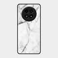 White Marble Patter Glass Case Cover For Realme 13 5G