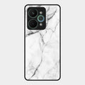 White Marble Patter Glass Case Cover For Realme 15 Pro 5G