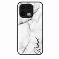White Marble Patter Glass Case Cover For Realme 16 Pro 5G
