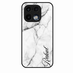 White Marble Patter Glass Case Cover For Realme 16 Pro 5G