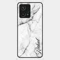 White Marble Patter Glass Case Cover For Realme 9 Pro Plus 5G