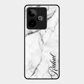 White Marble Patter Glass Case Cover For Realme Gt 7 5G