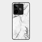 White Marble Patter Glass Case Cover For Realme Gt 7 5G