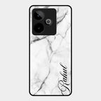 White Marble Patter Glass Case Cover For Realme Gt 7T 5G