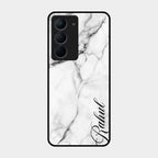 White Marble Patter Glass Case Cover For Realme Narzo 80X 5G