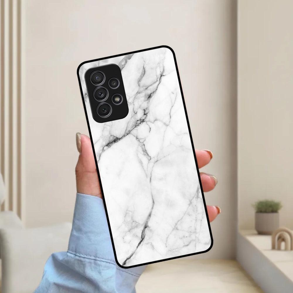 White Marble Patter Glass Case Cover for Samsung - ShopOnCliQ