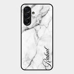 White Marble Patter Glass Case Cover For Samsung Galaxy A56 5G