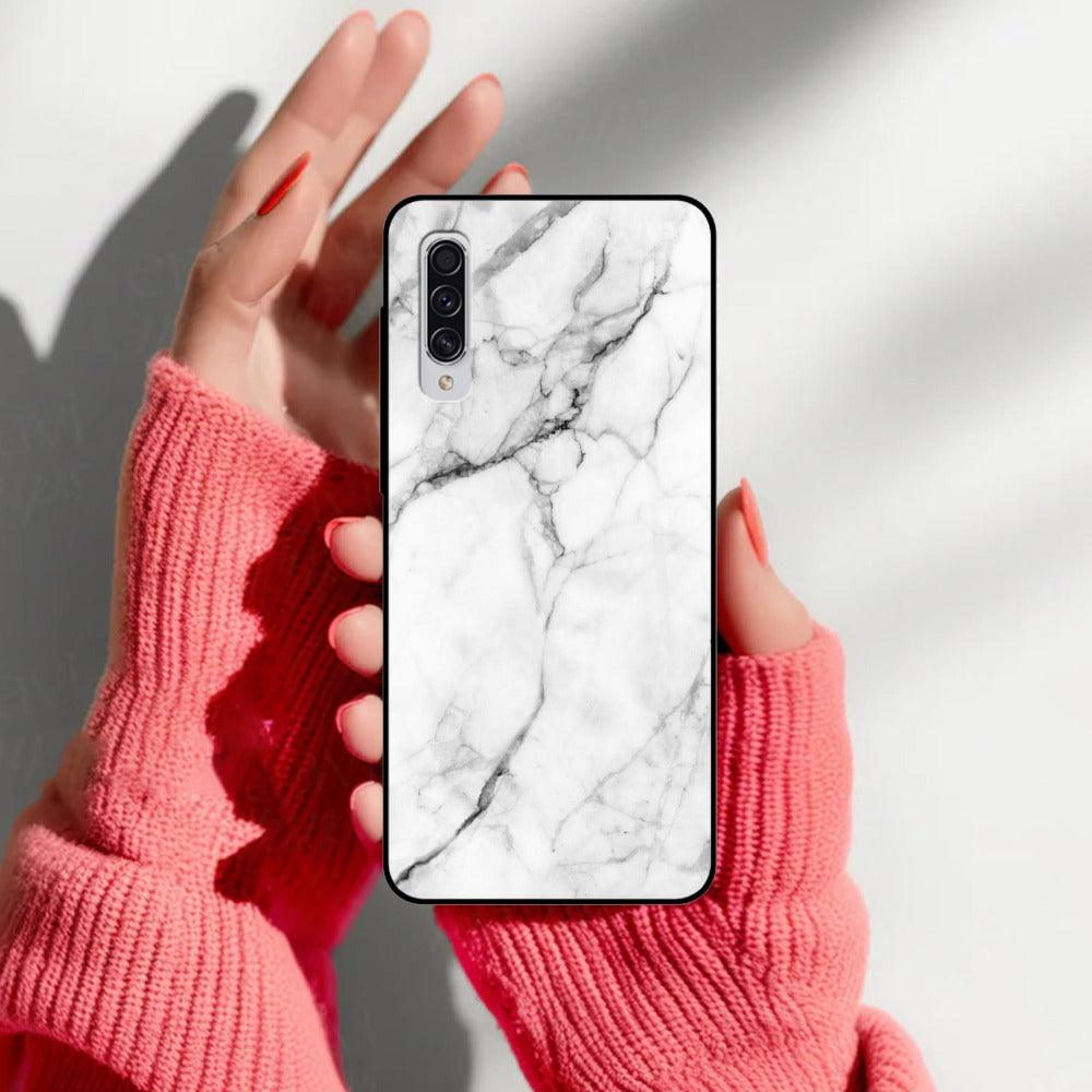 White Marble Patter Glass Case Cover for Samsung - ShopOnCliQ