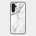 White Marble Patter Glass Case Cover For Samsung Galaxy F16 5G