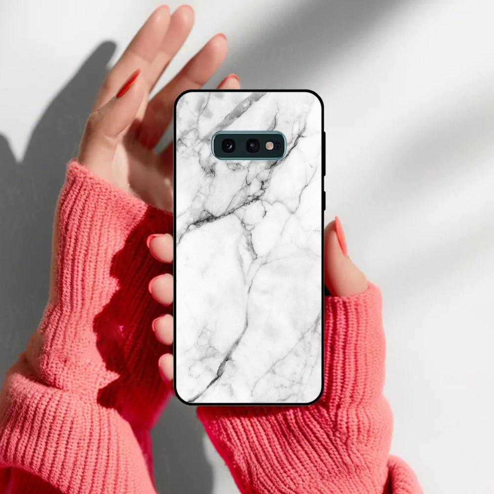 White Marble Patter Glass Case Cover for Samsung - ShopOnCliQ