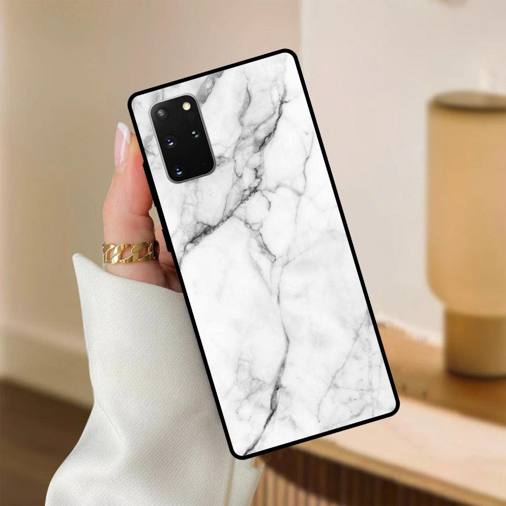 White Marble Patter Glass Case Cover for Samsung - ShopOnCliQ
