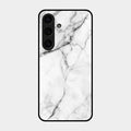 White Marble Patter Glass Case Cover For Samsung Galaxy S26 5G