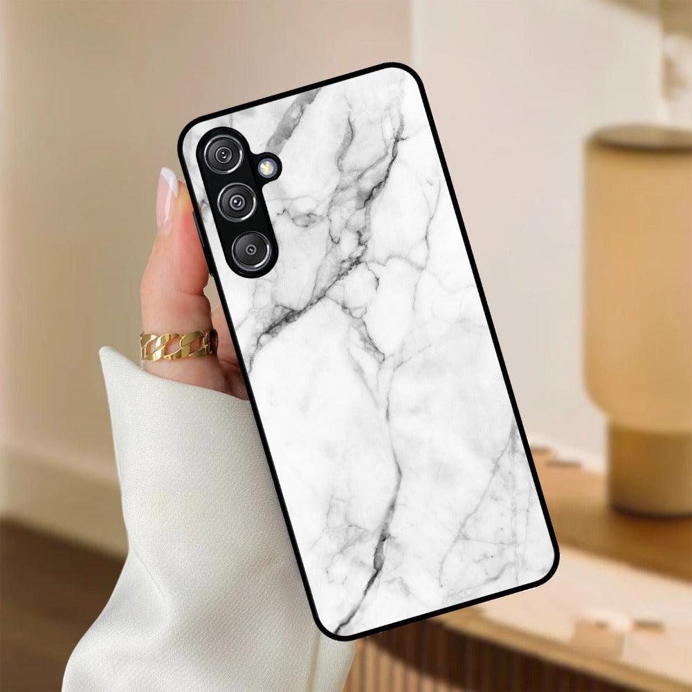 White Marble Patter Glass Case Cover for Samsung - ShopOnCliQ