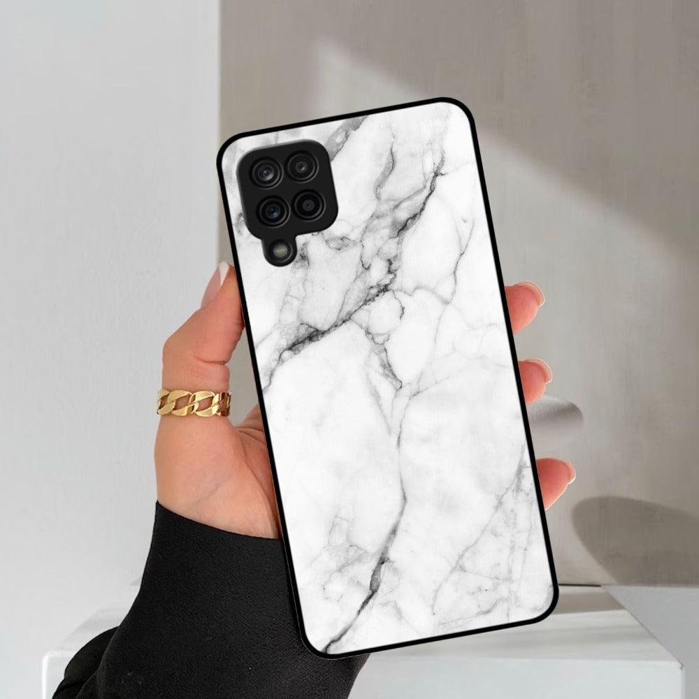 White Marble Patter Glass Case Cover for Samsung - ShopOnCliQ