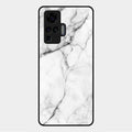 White Marble Patter Glass Case Cover For Vivo X50 Pro 5G