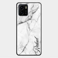 White Marble Patter Glass Case Cover For Vivo Y01