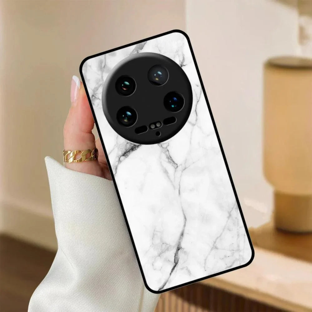 White Marble Patter Glass Case Cover for Redmi/Xiaomi - ShopOnCliQ