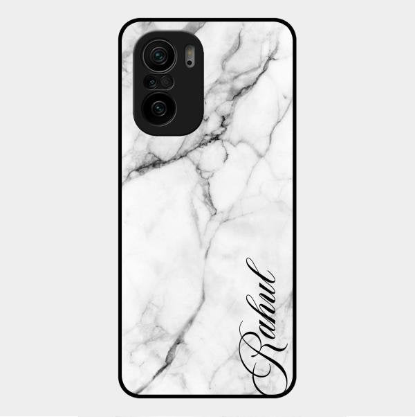 White Marble Patter Glass Case Cover For Xiaomi Mi 11X 5G