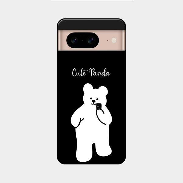 White Panda Glass Case Cover For Google Pixel 8 5G