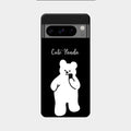White Panda Glass Case Cover For Google Pixel 8 Pro 5G