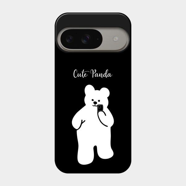 White Panda Glass Case Cover For Google Pixel 9 5G