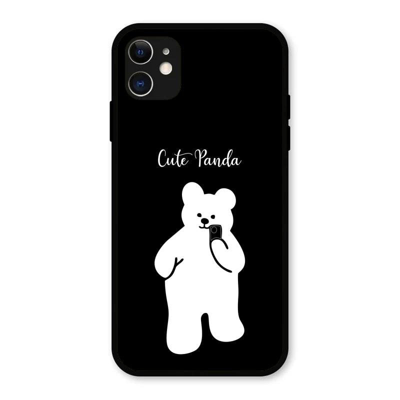 White Panda Glass Case Cover For iPhone 11