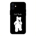 White Panda Glass Case Cover For iPhone 12 mini