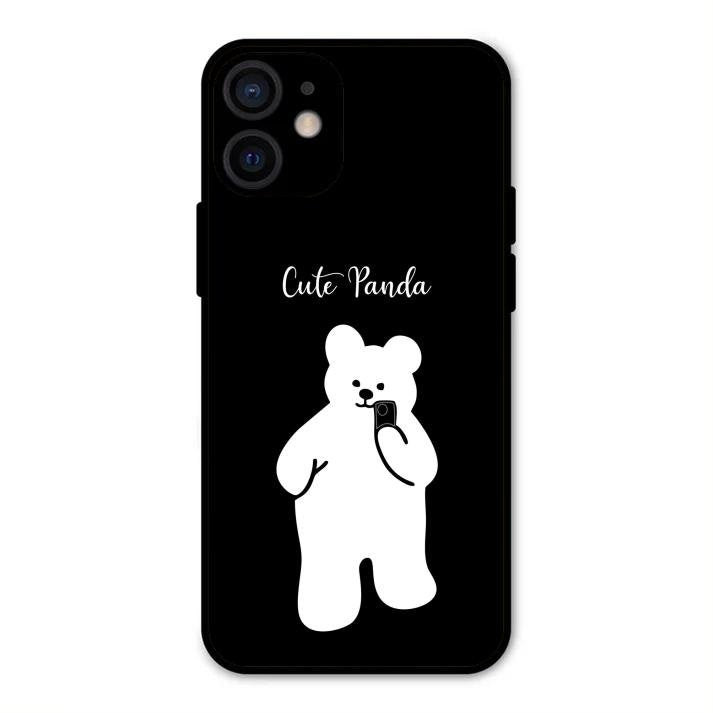 White Panda Glass Case Cover For iPhone 12 mini