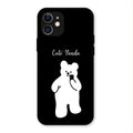 White Panda Glass Case Cover For iPhone 12