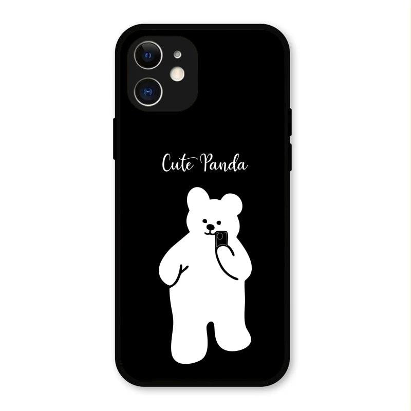 White Panda Glass Case Cover For iPhone 12