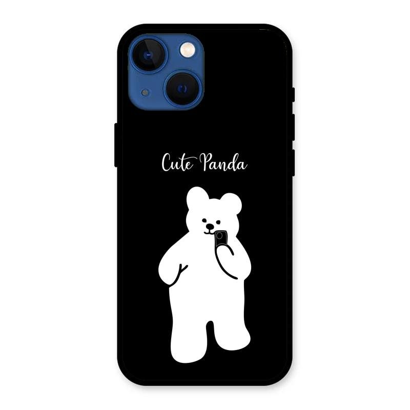 White Panda Glass Case Cover For iPhone 13 mini