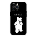 White Panda Glass Case Cover For iPhone 13 Pro Max