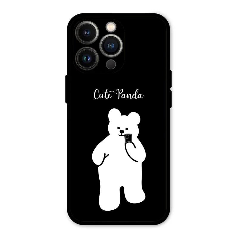 White Panda Glass Case Cover For iPhone 13 Pro Max