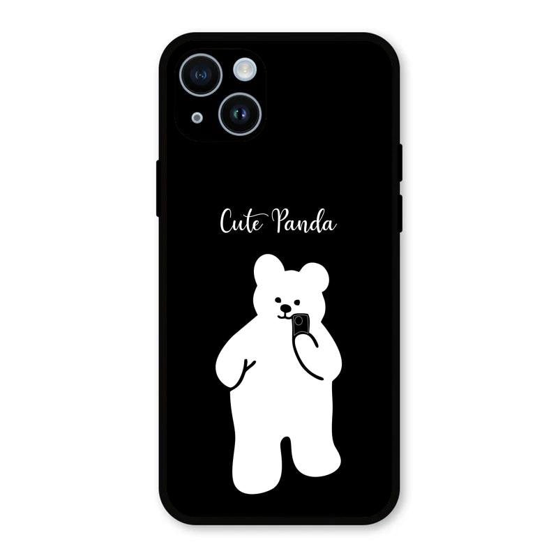 White Panda Glass Case Cover For iPhone 14 Plus