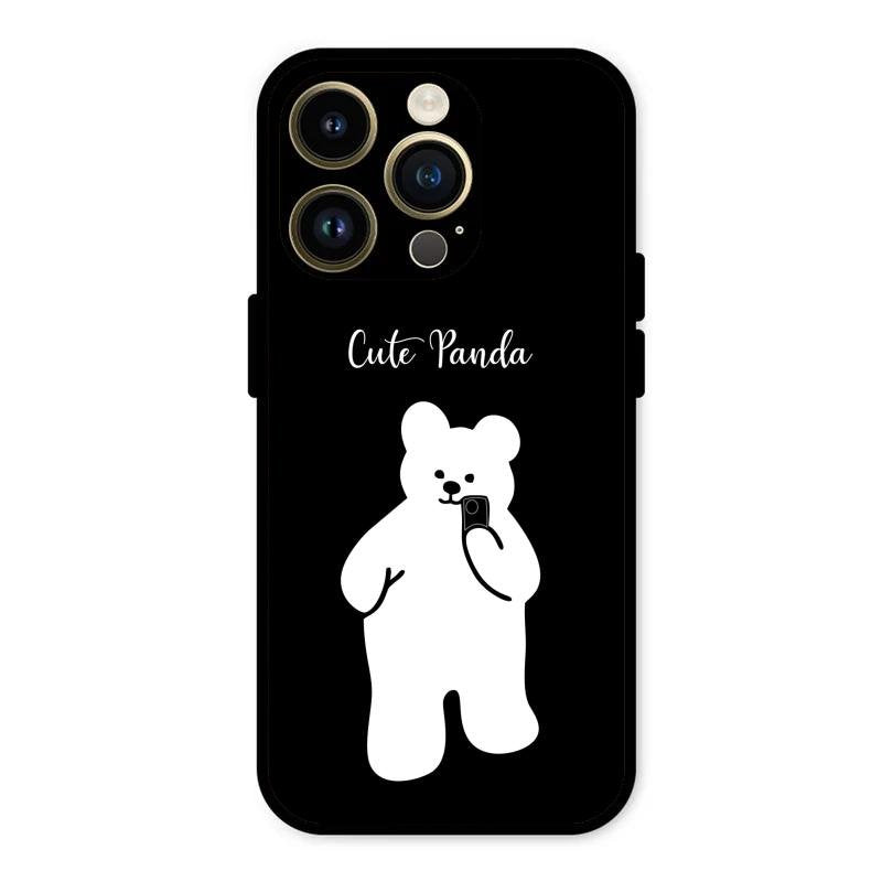 White Panda Glass Case Cover For iPhone 14 Pro Max