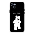 White Panda Glass Case Cover For iPhone 14